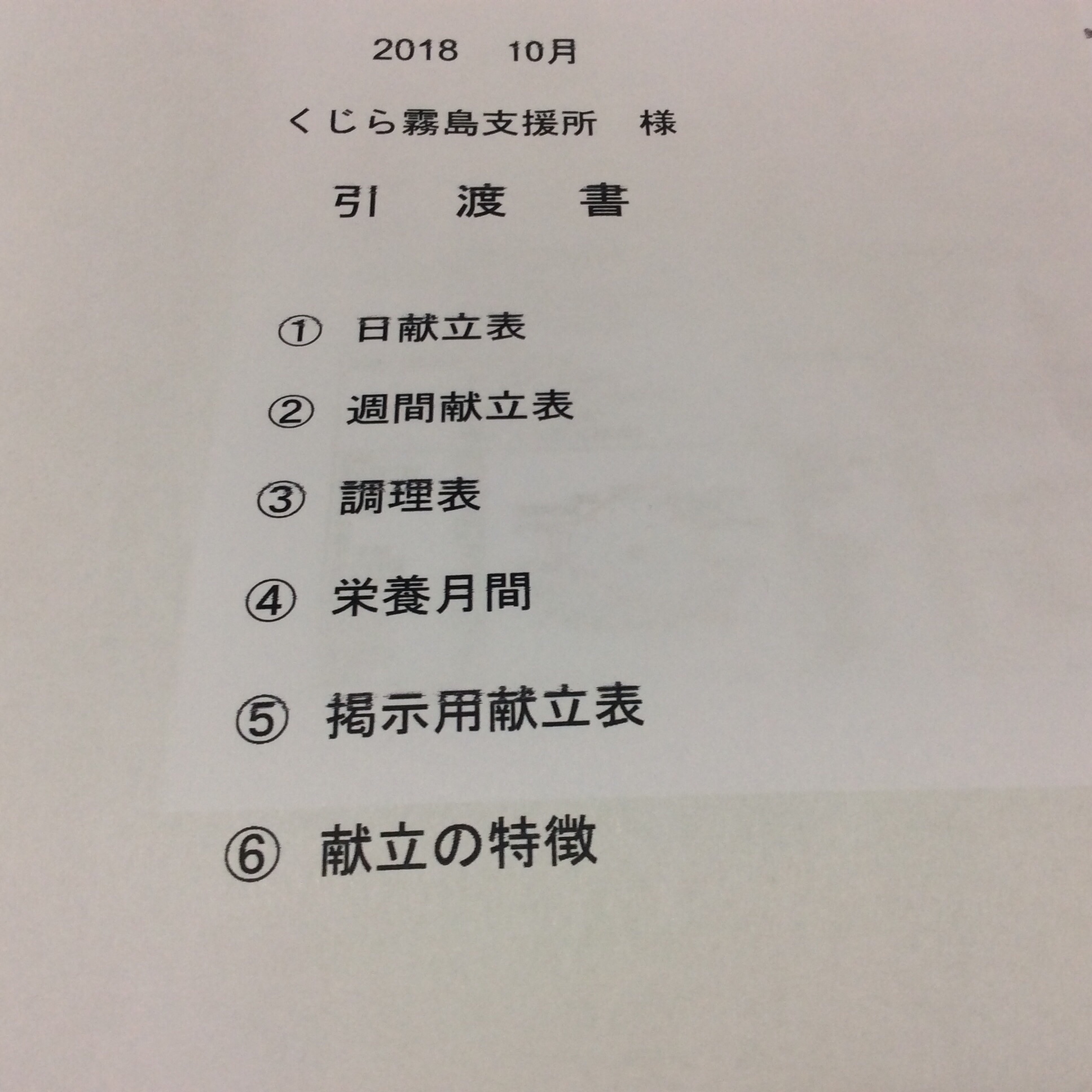 Read more about the article くじら霧島支援所へ献立納品